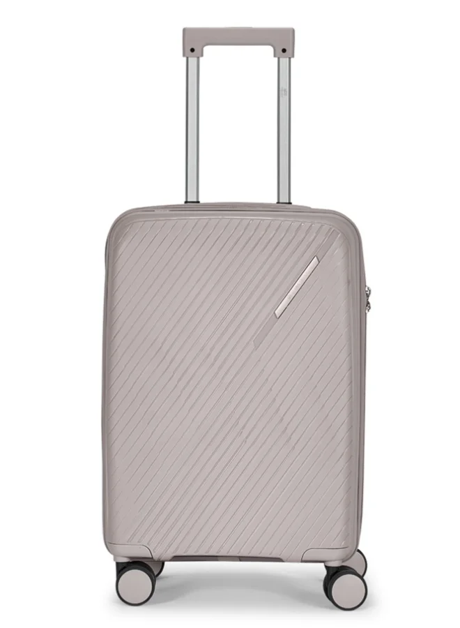 ليمرا طقم شنط سفر مكون من 3 حقائب أمتعة بعجلات و بتصميم صلب وقوي مصنوع  من مادة البولي بوربلين لون بيج